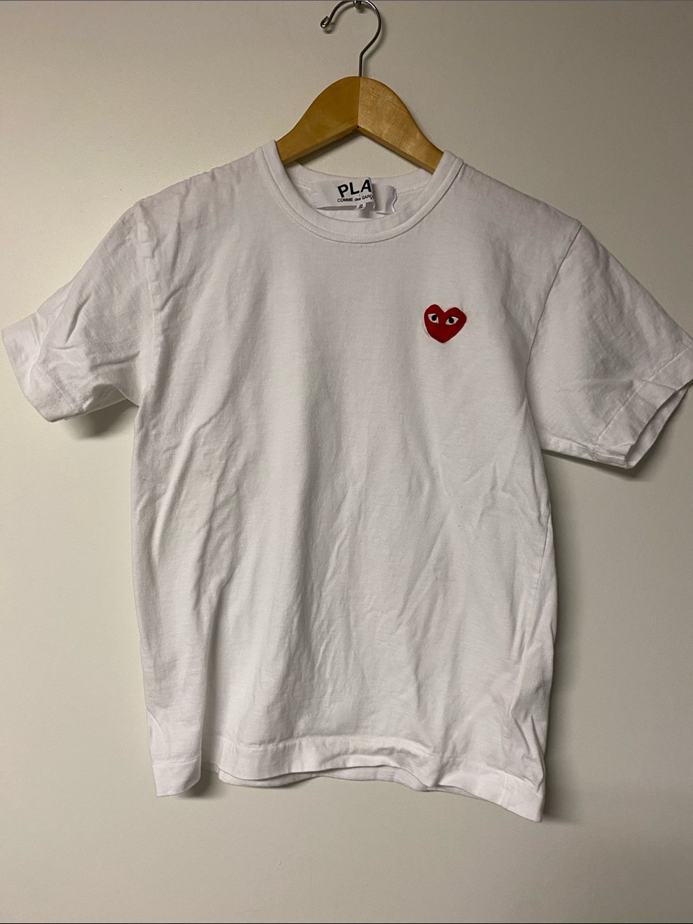 Comme des Garçons PLAY White Short Sleeve Tee